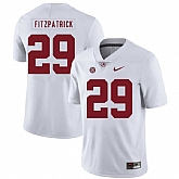 Alabama Crimson Tide 29 Minkah Fitzpatrick White Nike College Football Jersey Dzhi,baseball caps,new era cap wholesale,wholesale hats